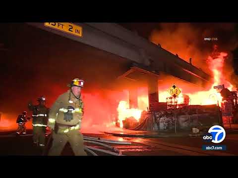 Gov. Newsom declares state of emergency after 10 Freeway fire in DTLA