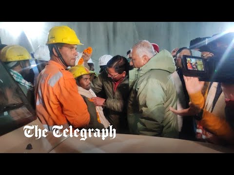 Trapped workers rescued from Indian tunnel after 17 days