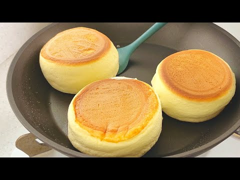 A soft dish made with simple ingredients and 2 eggs 🥞 How to make fluffy souffl&eacute; pancakes