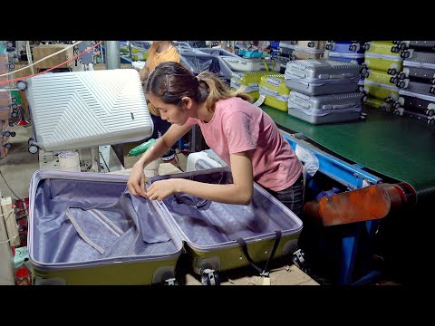 Amazing Production! Travel Luggage Manufacturing Factory in Vietnam. Suitcase Mass Production