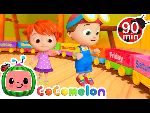 🎵 CoComelon Days of the Week Party! 🎉| Cocomelon 90 MINS | Moonbug Kids - Cartoons &amp; Toys