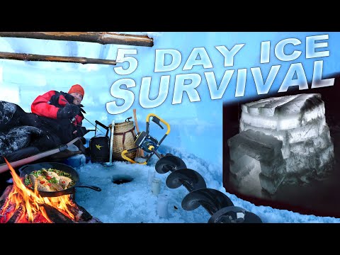 On The Ice The Movie - 5 Days Winter Survival Challenge Camping on the Ice in Vermont - Catch &amp; Cook