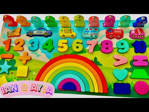 Best Learning Video For Toddlers!Preschool. Learn Vehicles, Numbers,Counting 1 to 10, Colors, Shapes