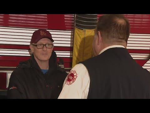 After Chicago area firefighters saved his life, he wanted to thank them in person