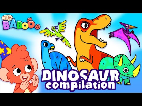 Learn Dinosaurs for Kids | Dinosaur Cartoon videos | t-rex velociraptor | Club Baboo