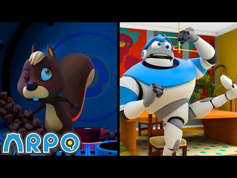 Squirrel CONTROLLING ARPO! 🐿️ | ARPO The Robot | Funny Kids Cartoons | Kids TV Full Episodes