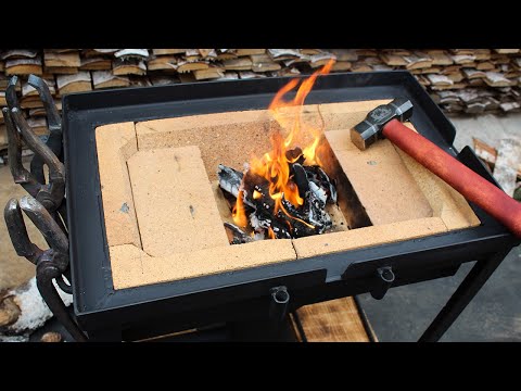 Simply and easily.  Homemade blacksmith's forge from old iron.  For home use