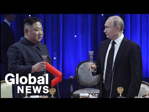 Kim Jong Un and Putin attend reception, toast to friendship after summit