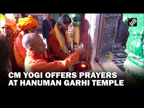 UP: CM Yogi Adityanath offers prayers at Hanuman Garhi Temple in Ayodhya