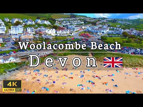 Woolacombe Beach, [4K] North Devon, UK 🇬🇧