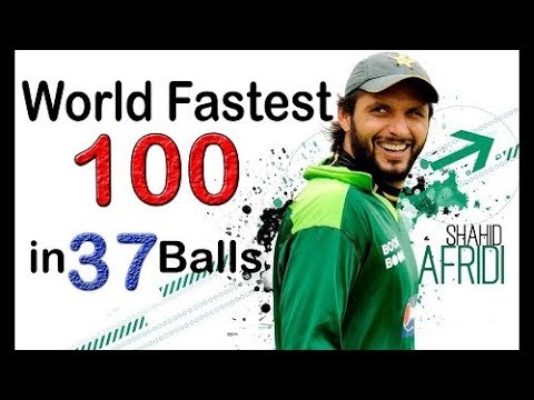 Shahid Afridi W.Record 100 off 37 Balls - Cric Chamber