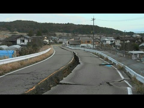 Damaged roads, buildings in Japan's Ishikawa prefecture after earthquake | AFP