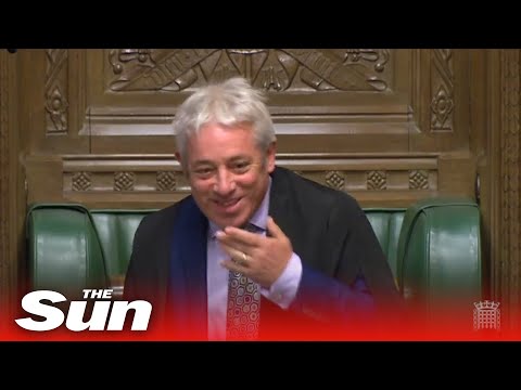 Banter ensues after Bercow loses his voice