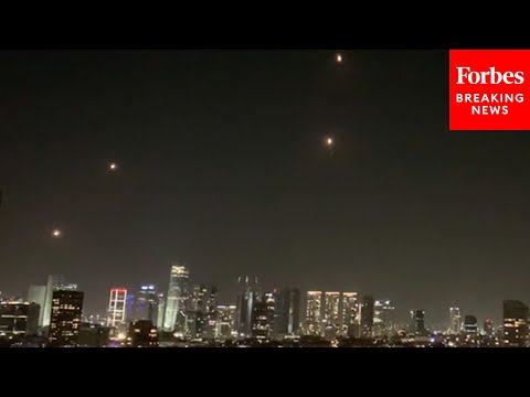 WATCH: Israel&rsquo;s Iron Dome Intercepts Missiles Fired In From The Gaza Strip Over Tel Aviv