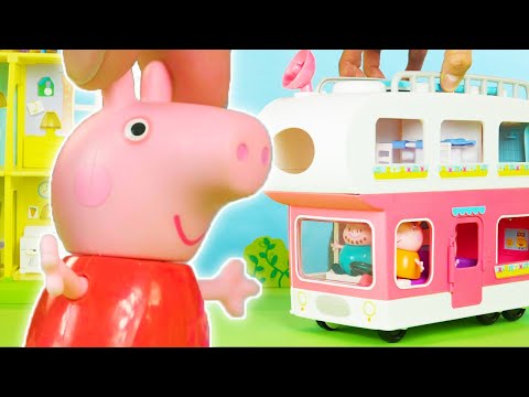 Peppa Pig en Espa&ntilde;ol 🚌 Camping en casa rodante 🚌 Juguetes | Pepa la cerdita | Toy Play