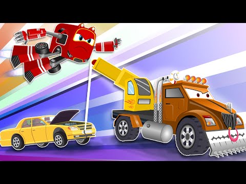 Supercar Rikki and Tow Truck to the Rescue! Kids Car Cartoon🚘