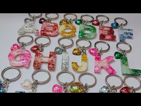 Alphabet Resin Keychain / Resin Art / Step by Step #13