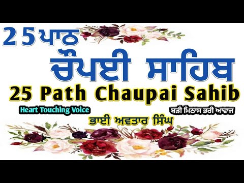 Chaupai Sahib Path 25 | Nitnem| 25 Path Chaupai Sahib | B Avtar Singh | Vol 02