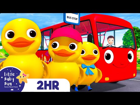 5 Little Ducks On A Bus! | 2 Hours Baby Song Mix - Little Baby Bum Nursery Rhymes