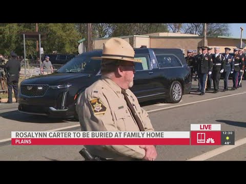 Rosalynn Carter heads to be buried at family home