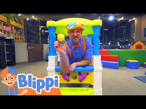 Blippi Visits an Indoor Playground | Kids Fun &amp; Educational Cartoons | Moonbug Play and Learn