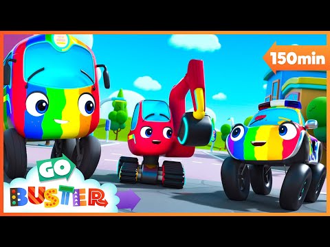 🖌️ Multicolor Surprise Paint Job 🖌️ | Go Learn With Buster | Videos for Kids