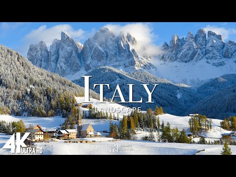 ITALY 4K Winter Relaxation Film - Beautiful Relaxing Music - Wonderful Winter