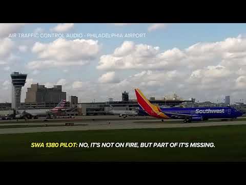 Air traffic control audio: Southwest flight suffers catastrophic engine failure