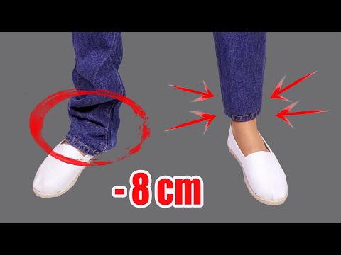 How to hem jeans in 5 minutes while keeping the original hem!