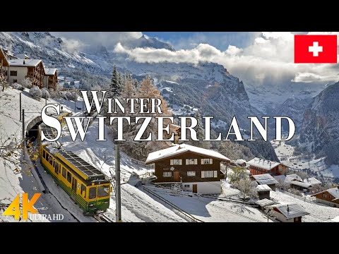 Winter Switzerland 4K Ultra HD &bull; Stunning Footage, Scenic Relaxation Film with Calming Music