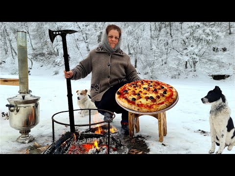 Cooking Campfire Pizza on The Sadj Grill, The Best Pizza You'll Ever Eat