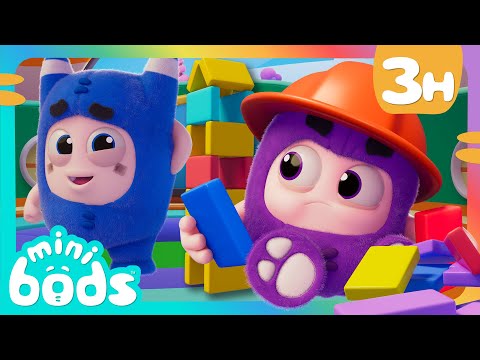 Building Block Bust-Up! | 🌈 Minibods 🌈 | Preschool Learning | Moonbug Tiny TV