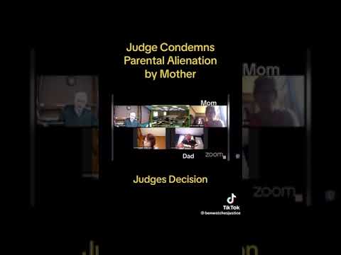 Judge punished mom for parental alienation. 