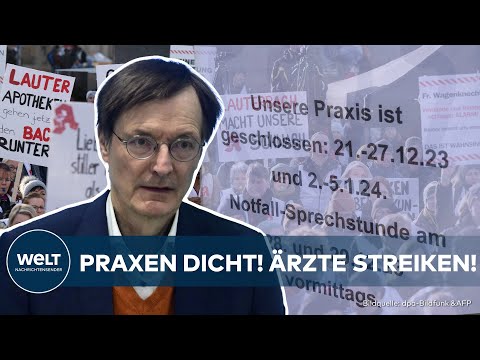 &Auml;RZTESTREIK GEGEN LAUTERBACH: Praxen bleiben geschlossen - Gesundheitspolitik unter Druck!