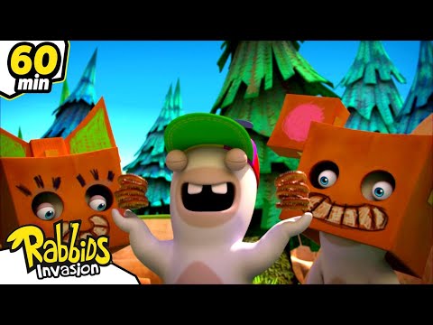 &iquest;Qui&eacute;n se esconde bajo esas cajas? |Rabbids La Invasi&oacute;n| Nueva Compilaci&oacute;n 1H|Dibujos animados|ni&ntilde;os