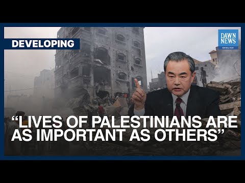 Lives of Palestinians Are As Important As Others: Chinese FM Wang Yi | Dawn News English