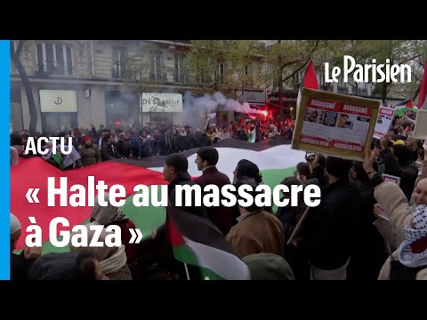 &laquo; Les soutenir, c'est le minimum &raquo; : &agrave; Paris, 16&nbsp;200 manifestants r&eacute;clament un cessez-le-feu &agrave; Gaza