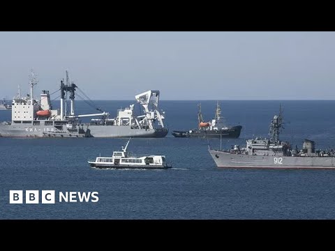 'Massive' drone attack on Black Sea Fleet, Russia says &ndash; BBC News