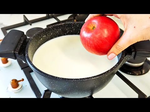 Just add an apple to boiling milk! You'll be amazed! Recipe in 5 minutes