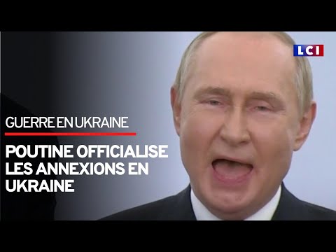 Poutine signe officiellement l'annexion de territoires Ukrainiens &agrave; la Russie