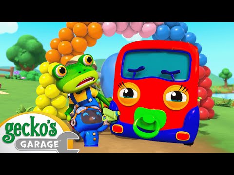 Balloon Race | Baby Truck | Gecko's Garage | Kids Songs