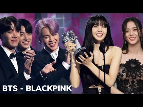 BTS reaction to Blackpink and Blackpink reaction to BTS When They Meet at Music Awards 2022