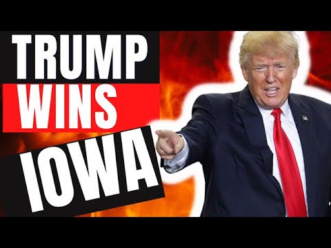 Trump WINS IOWA CAUCUS Beats Ron DeSantis, Nikki Haley, and Vivek Ramaswamy