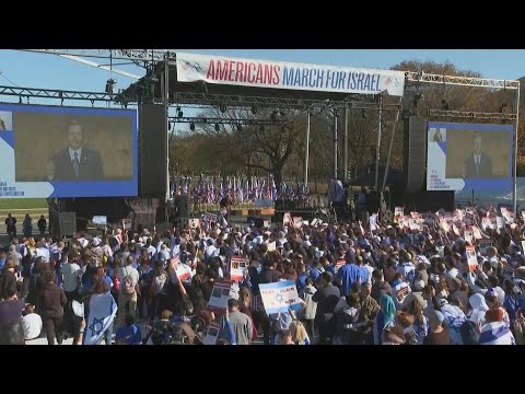 'Never again is now' says Israeli president in virtual address to DC rally | AFP