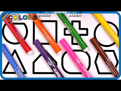 ( SHAPES ) Toy Shapes And Big Marker Pencil Coloring Pages / Akn Kids House