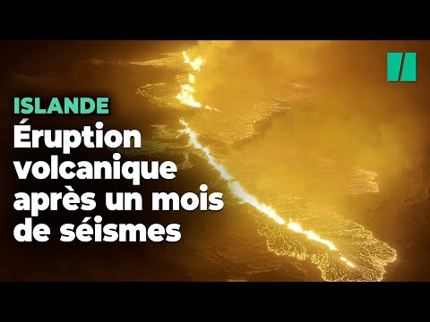 Les images spectaculaires de l'&eacute;ruption volcanique en cours en Islande