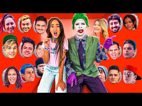 TENTE ESCAPAR DA CAIXA DE 100 BOT&Otilde;ES MISTERIOSOS DOS YOUTUBERS  - CANAL DA BELINHA