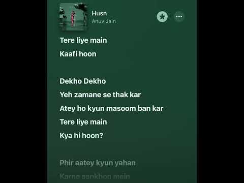 Anuv Jain - HUSN Clean Karaoke