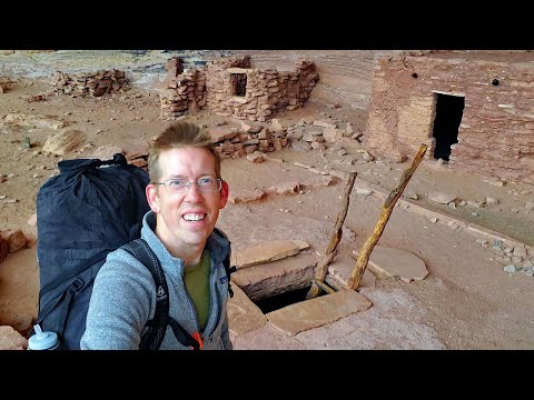 I Found an Abandoned Native American City - Hiking &amp; Camping in Snow Storm