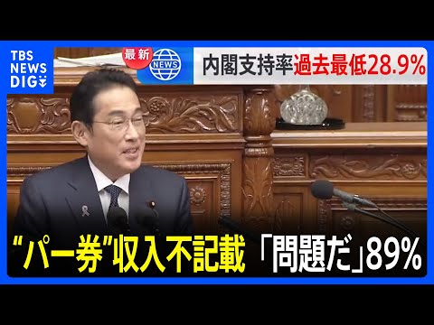 自民・派閥の&ldquo;パー券&rdquo;収入不記載「問題だ」89%&nbsp;JNN世論調査｜TBS&nbsp;NEWS&nbsp;DIG